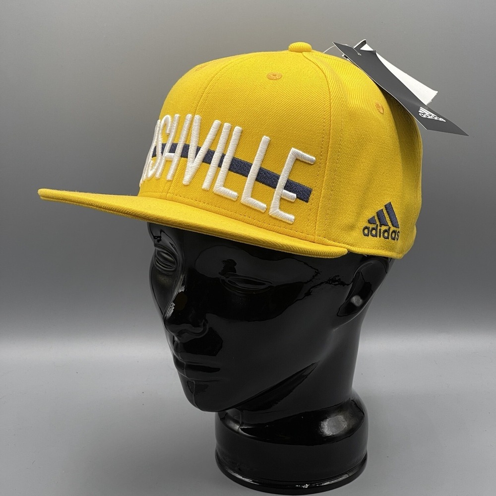 Nashville‎ Predators Men's Baseball Cap Ice Hockey NHL Adidas Middle Bar Flex XL
